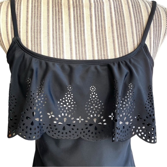 Arizona Jean Co, tankini top, size L, shelf bra, no padding,adjustable straps - Picture 3 of 4